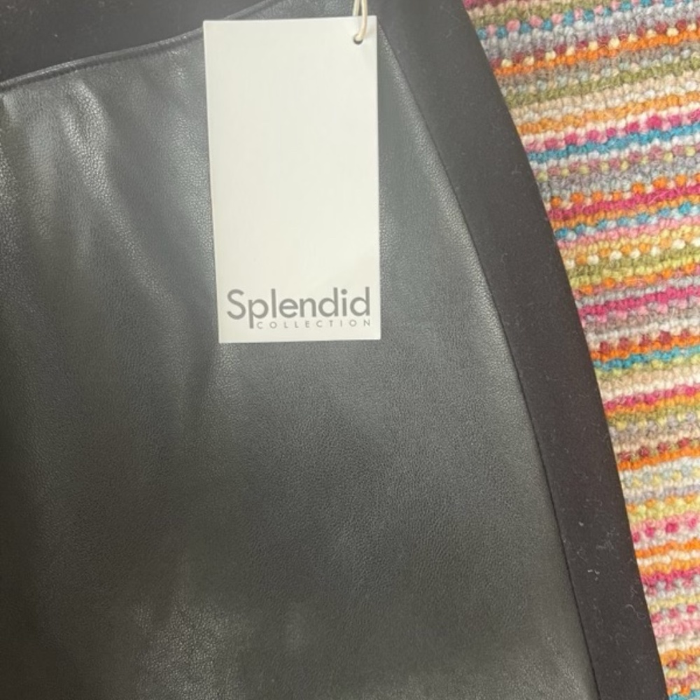 Splendid Faux Leather Panal Leggings. NWT. - Picture 5 of 5